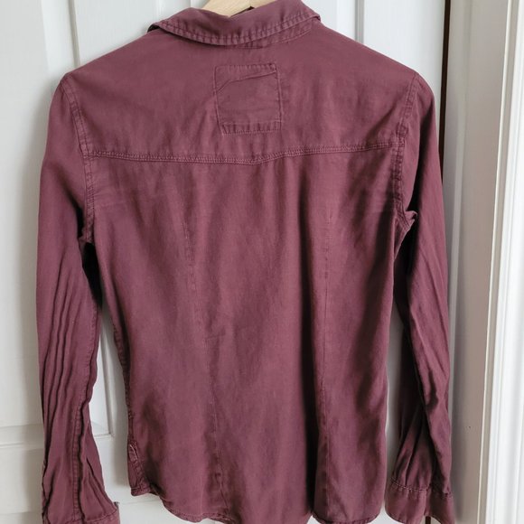 Purple Button Up Collared Shirt - Picture 3 of 3